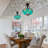 3-light Dimmable Tiffany Pendant