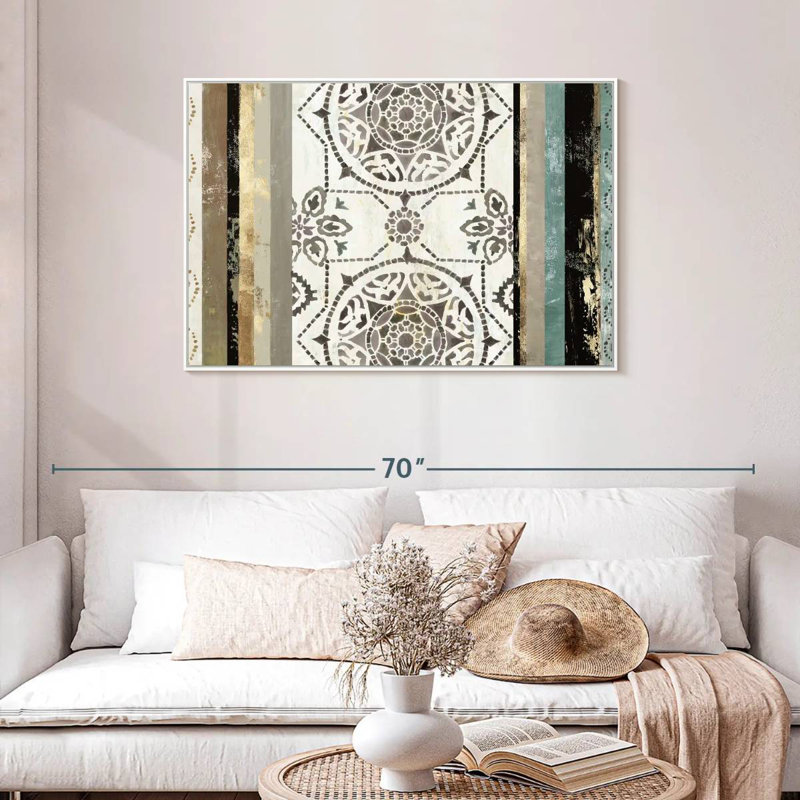 Modernisé I, Cadre flottant blanc, 43 po x 29 po