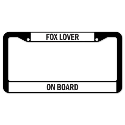 Fox Lover on Board Plate Frame