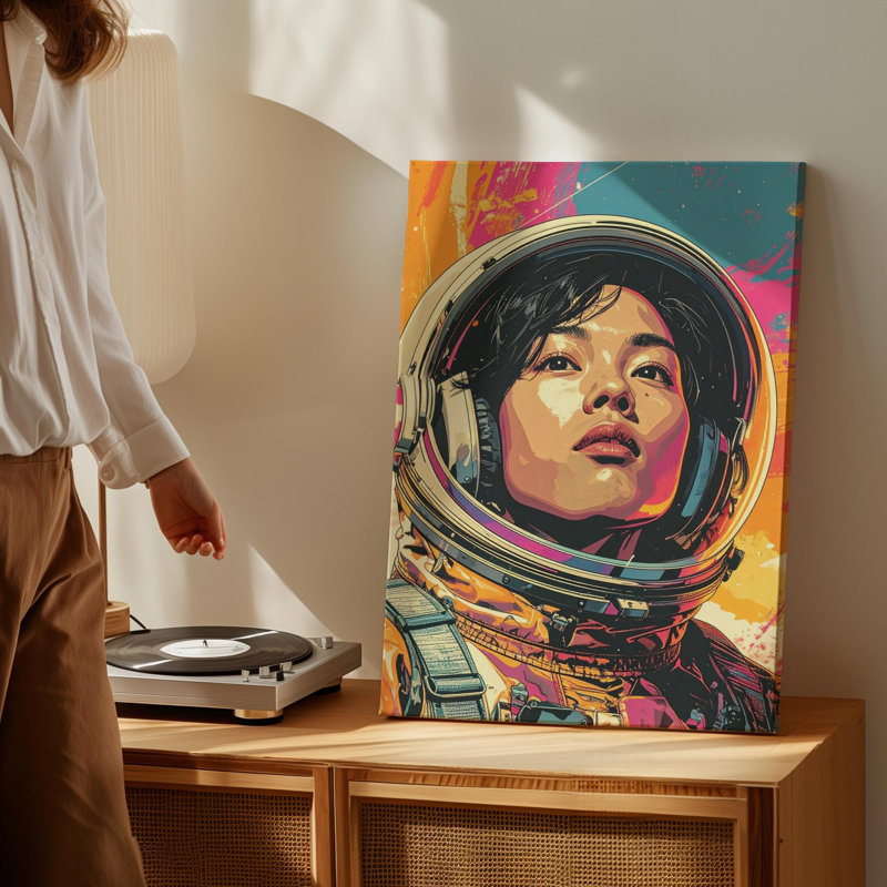 Toile astronaute Pop Art, H 9 po x l 12 po