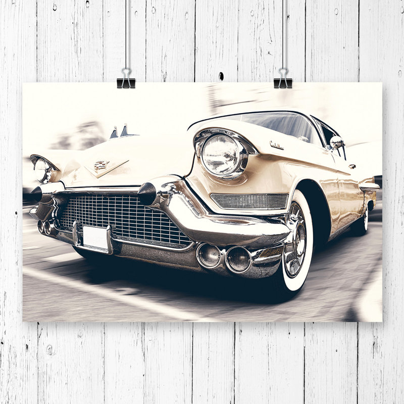 Vintage Cadillac Car - Frameless Print, 42 x 59.4cm