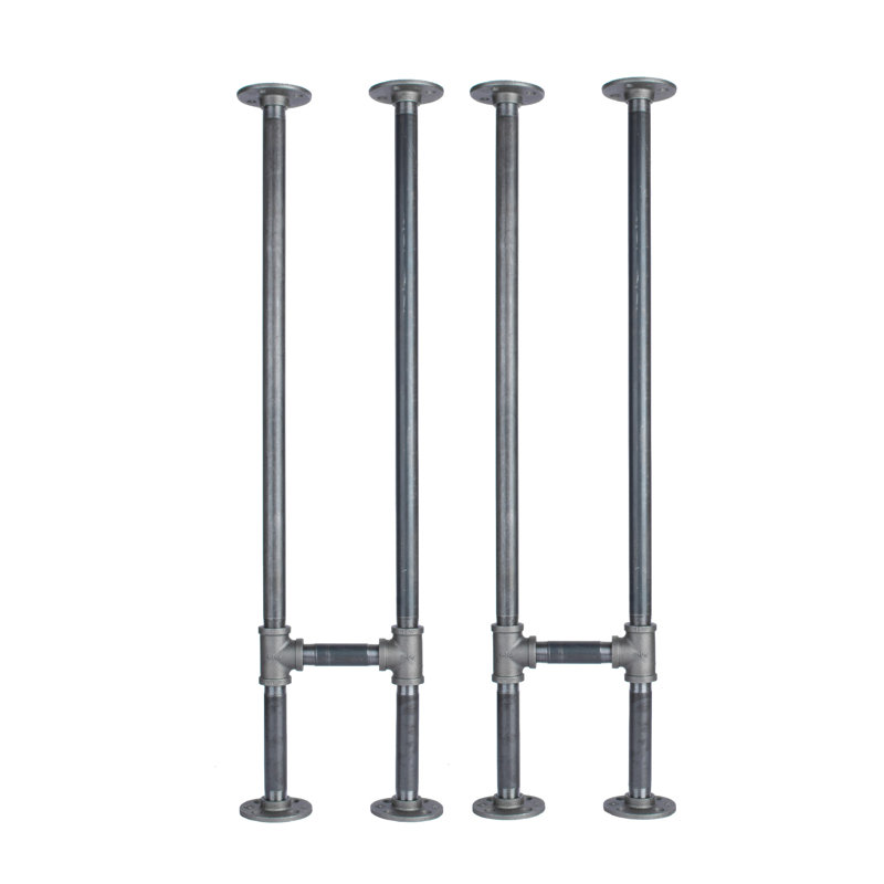 Ingwald 3/4 po Pieds de console robustes de style industriel en forme de «H» - paquet de 2
