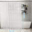 Clear Shower Curtain 180 X 200 cm Extra Long Shower Curtain, 3D Design Weighted Bath Curtain with 12 Curtain Hooks