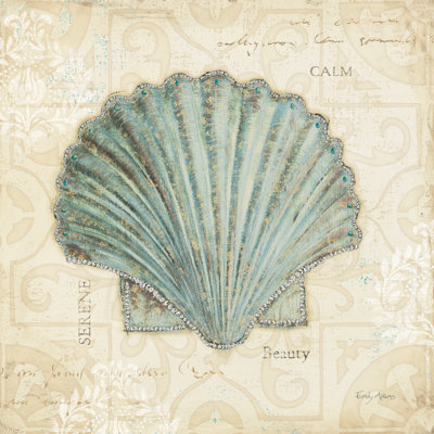 " Beach Treasures I " by Emily Adams Painting Print