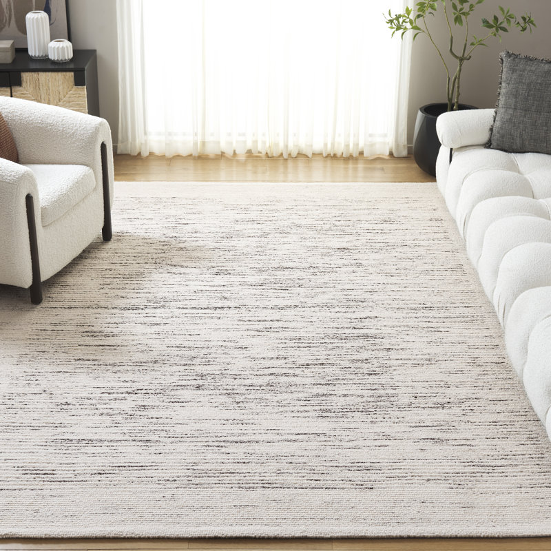 Tapis abstrait en laine / coton / latex touffeté à la main Pne806, Rectangle 8 pi x 10 pi