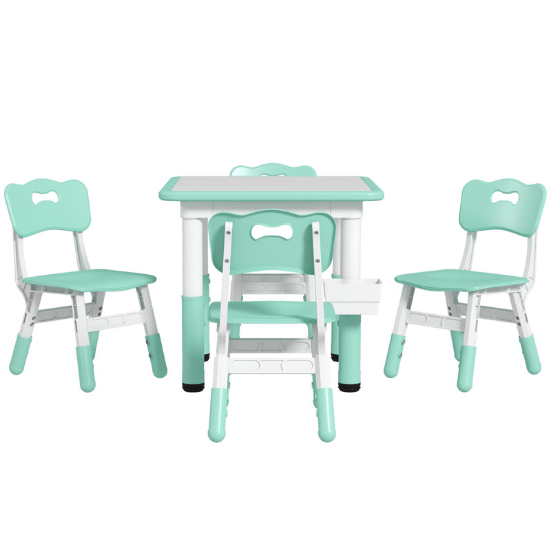 Ensemble de table et de chaises pour enfants Harriet Bee, Vert