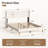 Abe Aadi Queen Size Corduroy Upholstered Platform Bed Frame with Channel Tufted Wingback Headboard — No Box Spring Needed, Space-Saving Design for Small Bedrooms & Apartments-1525913694-1525913690