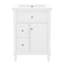 Meuble-lavabo 24 po avec lavabo, meuble-lavabo avec un tiroir rabattable et deux tiroirs, tablette réglable, bois massif et panneau de fibres à densité moyenne, blanc-118003473