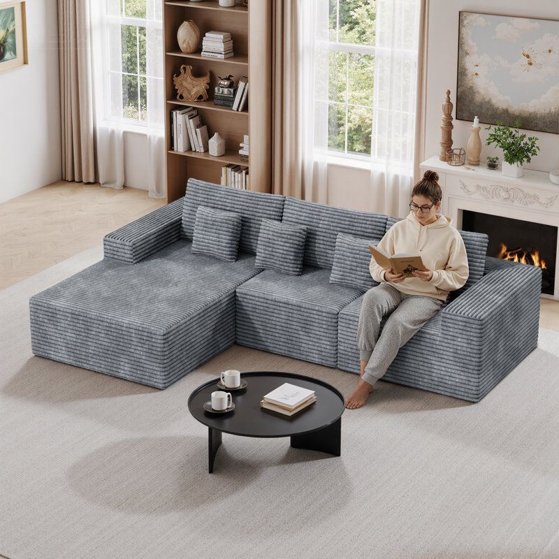 3 Seater Corner Sofa , Grey