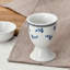 Coquetier en porcelaine rétro indigo