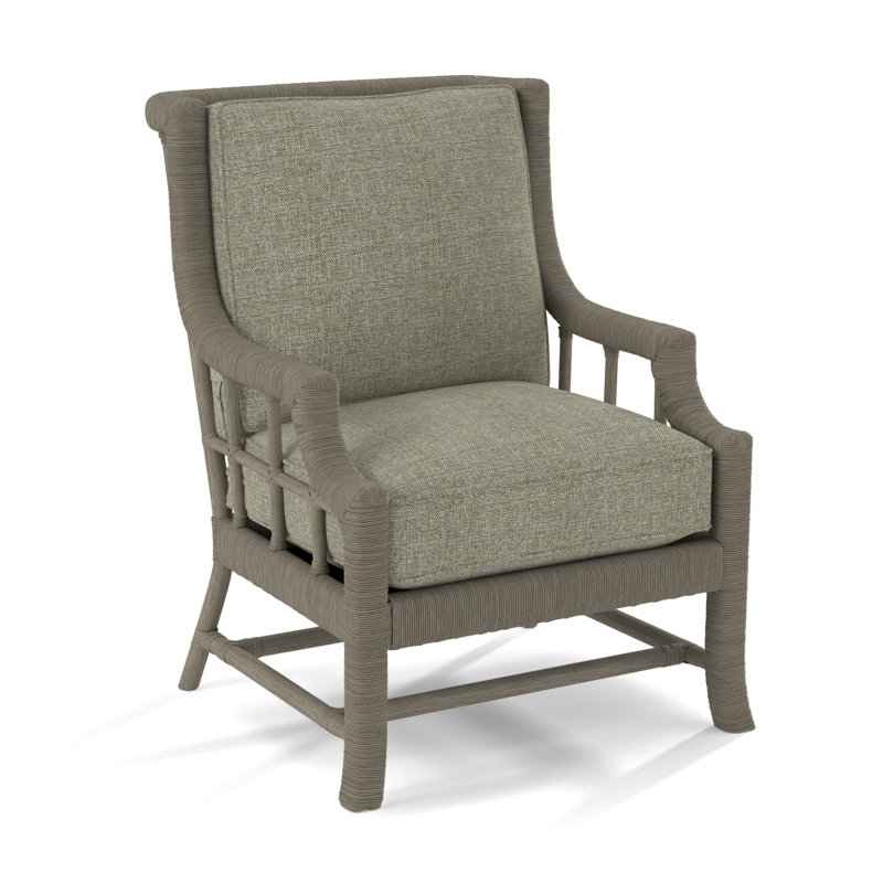Lafayette Armchair, Stone Hearth, Denim Stripe, 0206-61