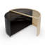  Table basse rotative moderne avec plateau en verre trempé et rangement, table d'appoint ronde rotative avec conception à deux couches pour le salon, la chambre à coucher-1287086810