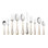 Regent Bead Gold 65-Piece 18/10 Stainless Steel Flatware Set, Service for 12