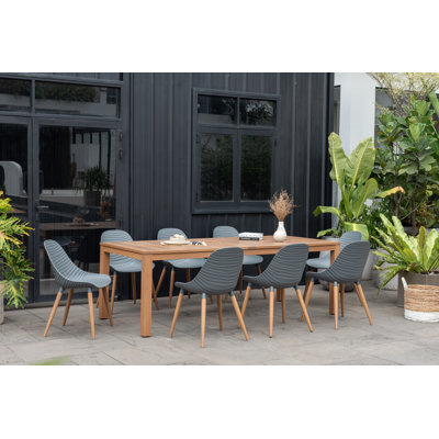 Anautica Outdoor Patio 9pc 100% FSC Certified Dining Set