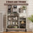 Woven Door Accent Cabinets,with Arched Doors-1313324681