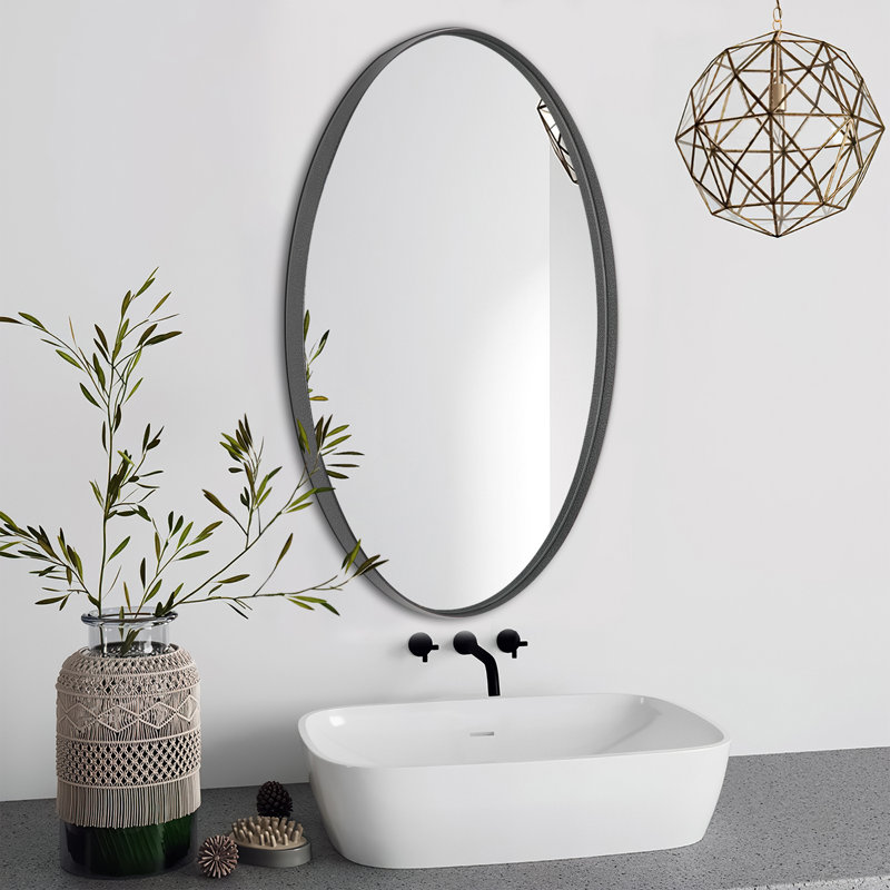 Miroir de salle de bain noir, 36 po x 24 po