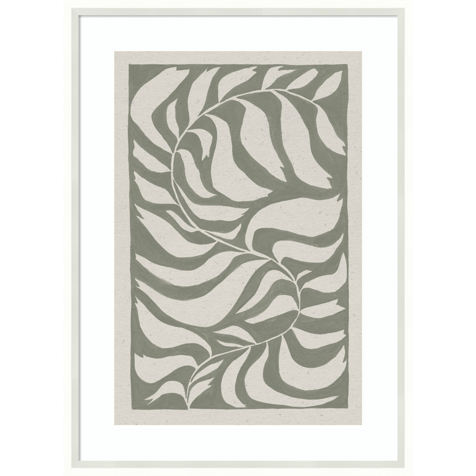 Winding Vine by Moira Hershey, White, 25" H x 19" W x 2" D