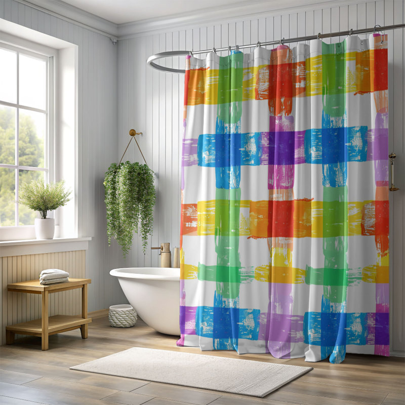 Rideau de douche Prideful Color - Premium 195, H 74 po x l 71 po