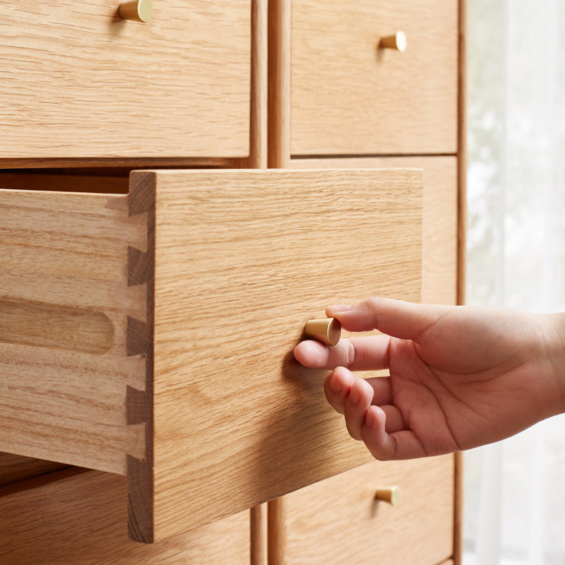 Armoire de rangement en chêne massif pour table de chevet