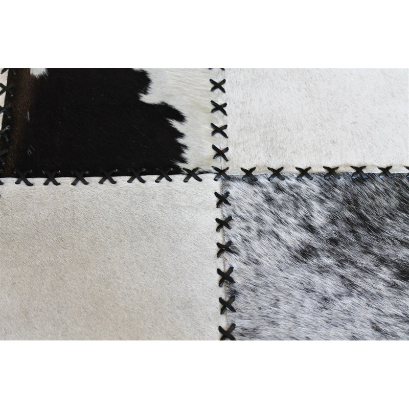 Area Cowhide Patchwork Indoor Rug, Rectangle 8' x 10'
