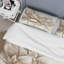 Indigold Beige Flower III - Ensemble de housse de couette floral - Polyester en microfibre-744126524