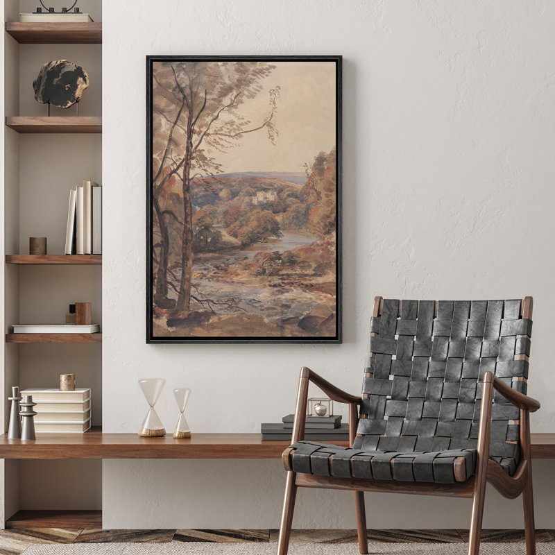 Paysage vibrant, campagne impressionniste, campagne française rustique, Noir, H 24 po x l 16 po