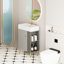 Meuble-lavabo 21,6 po gris 24vb06-21mgr avec lavabo en céramique. Attrait moderne. Fabrication en bois. Grandes options de rangement. Assemblage requis Style élégant. Matériau de qualité. Espaces. Hygiénique et requis