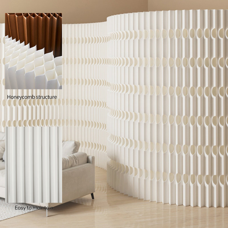 Paravent pliant en papier, écran d'intimité autoportant pour le bureau de la chambre à coucher à la maison, séparateur d'espace temporaire