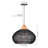 Black Rattan Pendant Light for Boho Home Decor