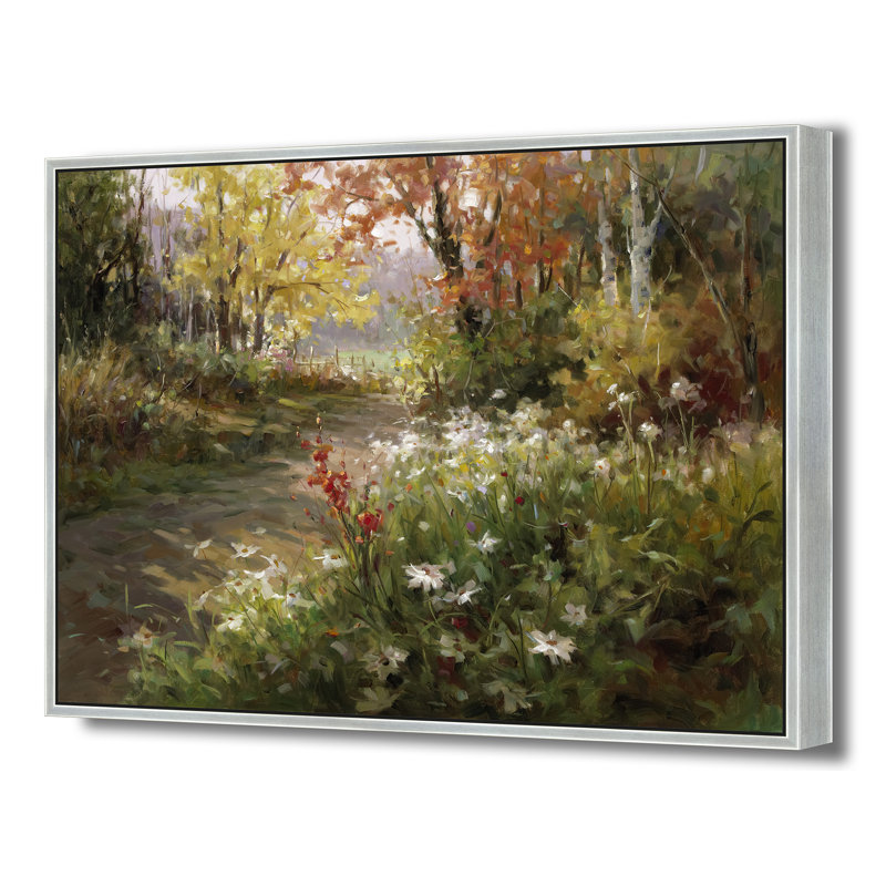 Path Of Autumn Light Print, Silver, 32" H x 42" W