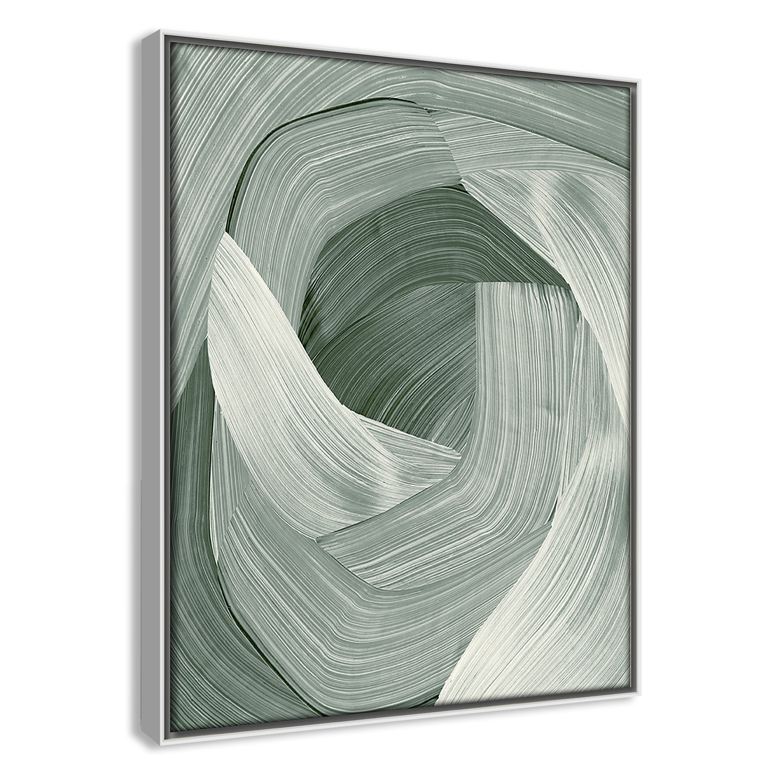 Wyn "Enriched Emerald" Print, White , 15.5" H x 12.5" W