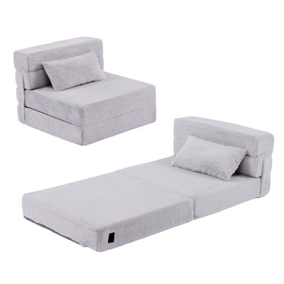 Kids Sofa Foldable Floor Mattress, Toddler Floor Fold Out Couch Sofa Bed, Child Futon Folding Chair Floor Bed With Storage Bag