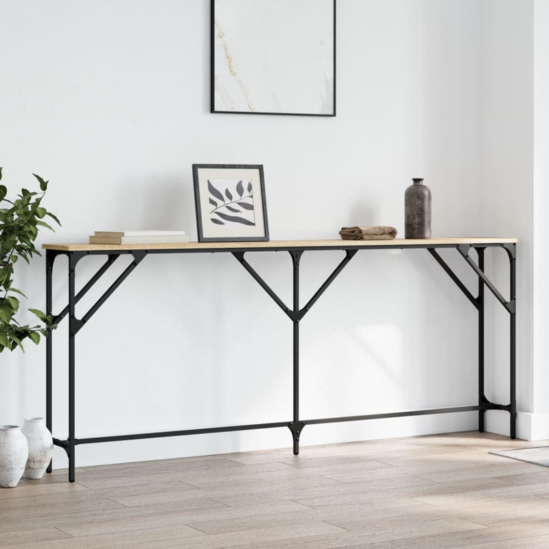 Virdia Console Table, 29.5" H x 55.1" W x 9.1" D, Sonoma Oak