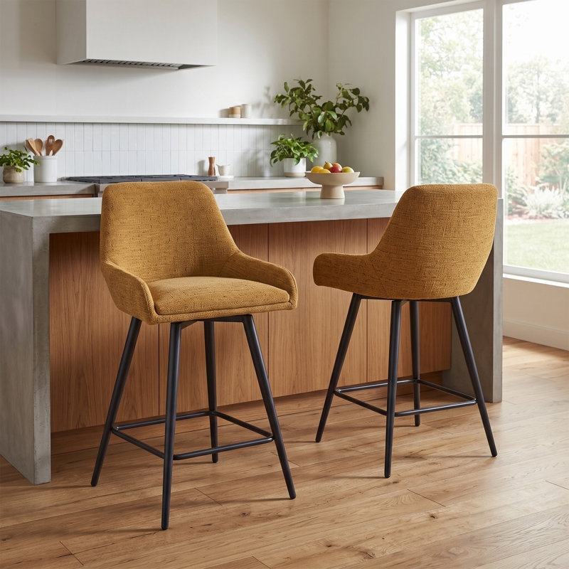 Swivel Counter Stool , Orange