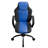 Gaming Office Chair Blue And Black Faux Leather 1pc Chairs Casters Plush Padded Chair w Arms Comfortable Modern Stylish-117068452