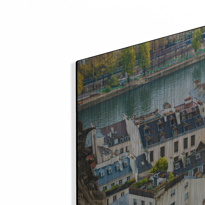 «Paris Rooftops» par Sonja Quintero, art mural en métal, H 12 po x l 16 po