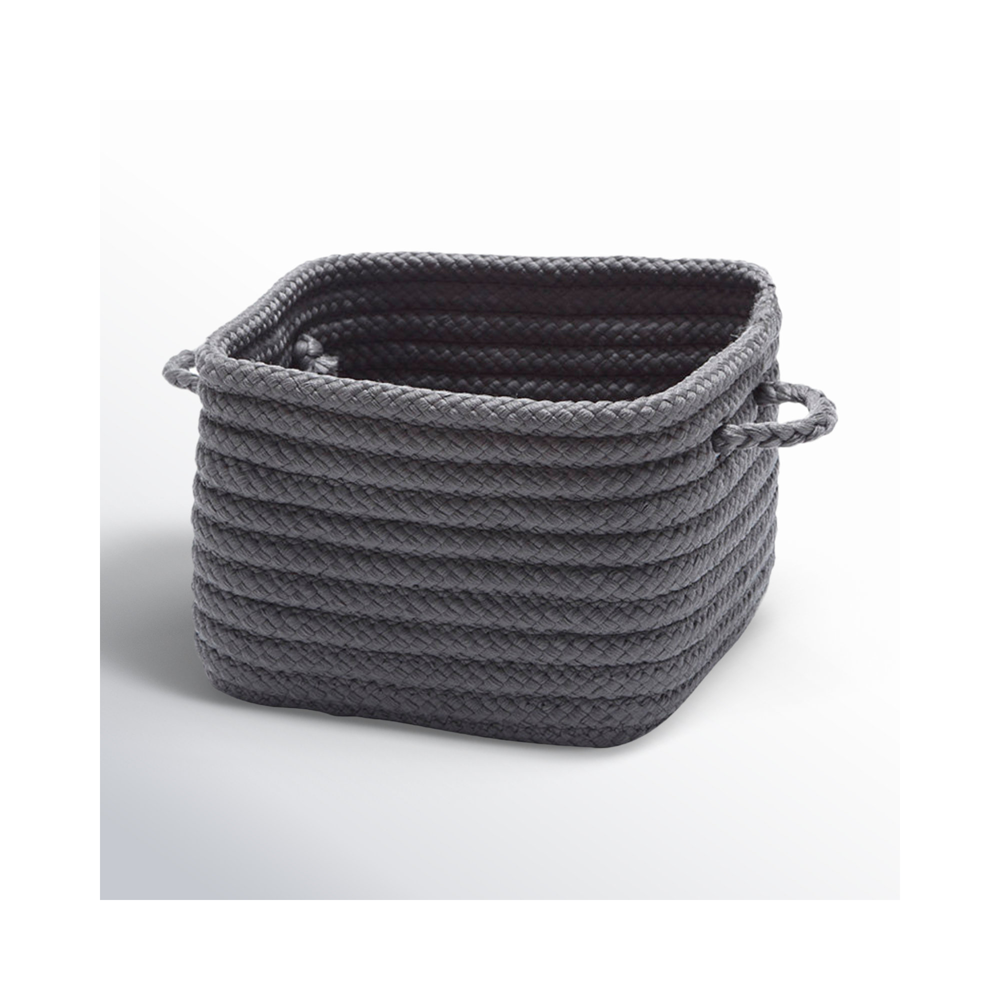 Kline Fabric Decorative Basket 1, Navy, 8" H x 11" W x 11" D
