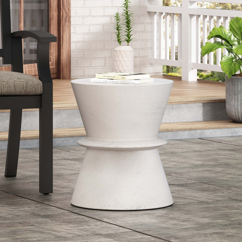 Outdoor Lightweight Concrete Side Table