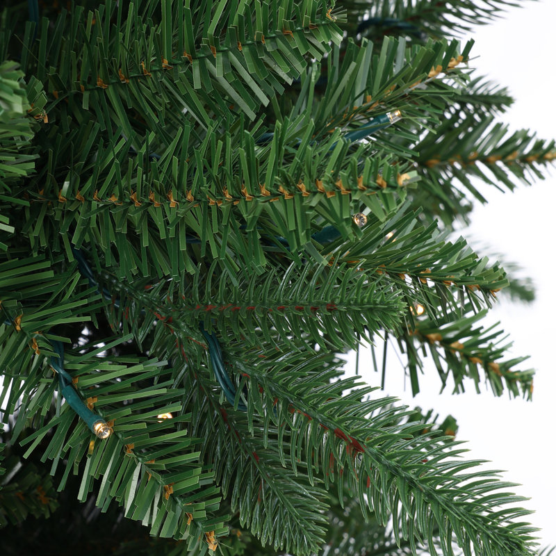 7' H Lighted Artificial Fir Christmas Tree