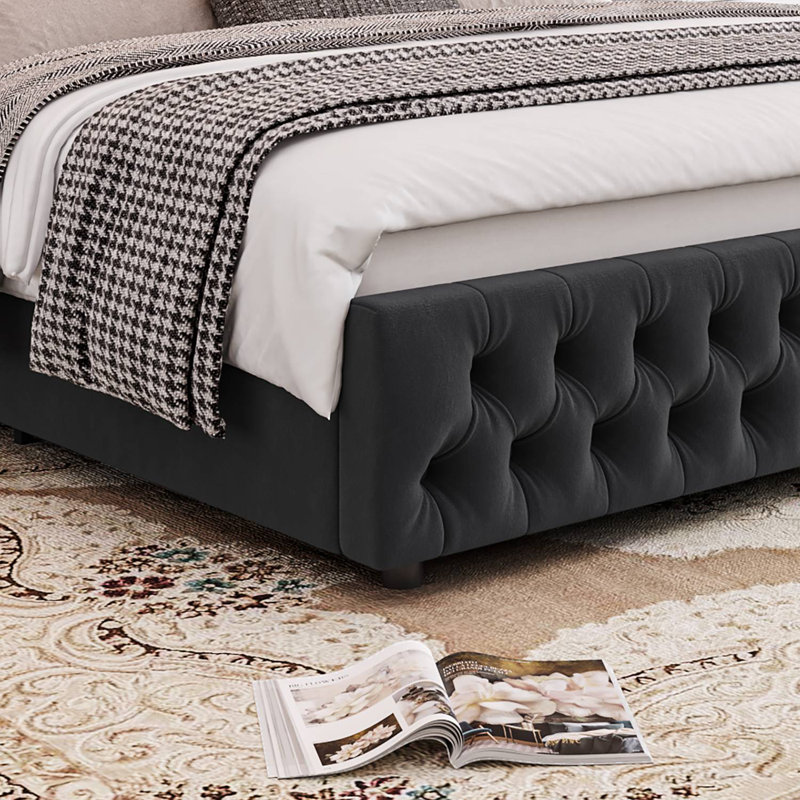 Ensemble de chambre à coucher de 3 pièces, Black, King