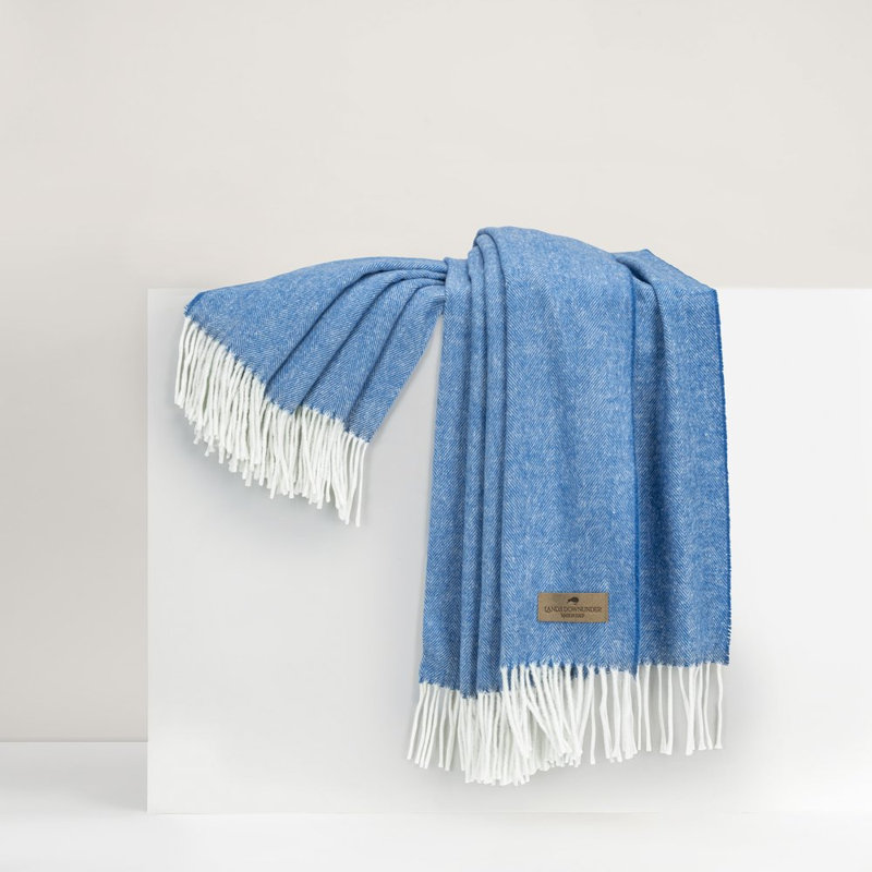 Italian Herringbone Throw, Marina