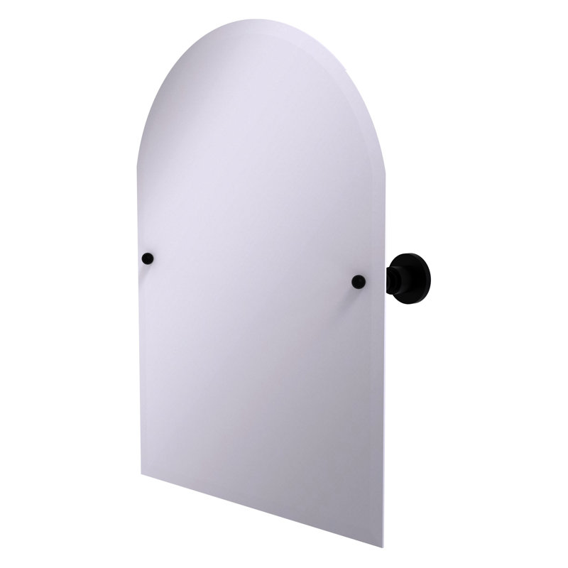 Miroir supérieur arqué 21 "x 26" lera, Noir mat