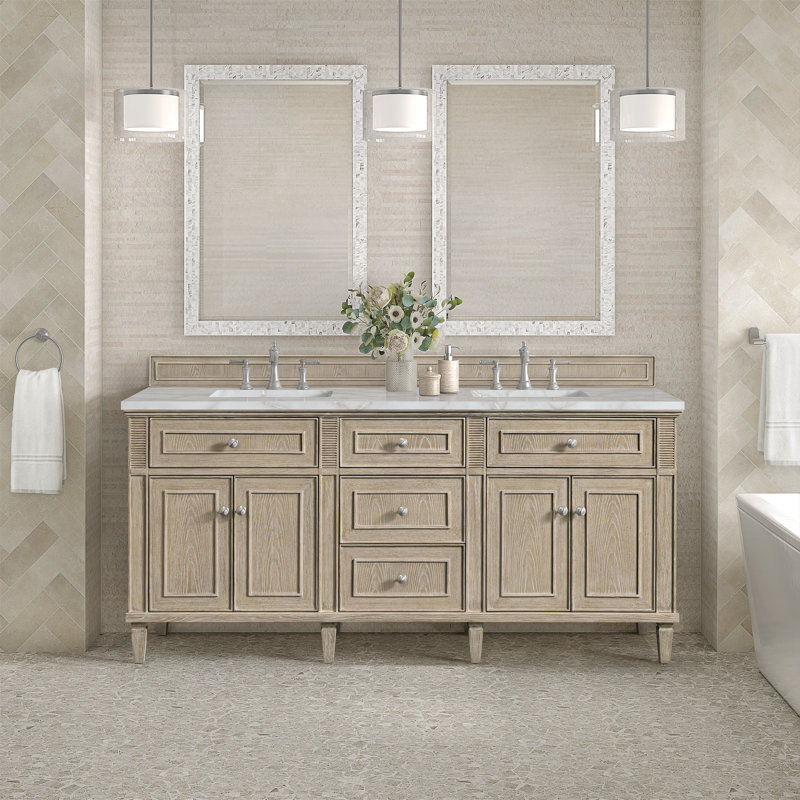 Lorelai 72'' W Double Vanity, Black Onyx, Siberian