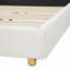 Lit plateforme capitonné en tissu bouclé avec tête de lit, style moderne, sommier à lattes en bois, sans sommier tapissier, montage facile-2120897441