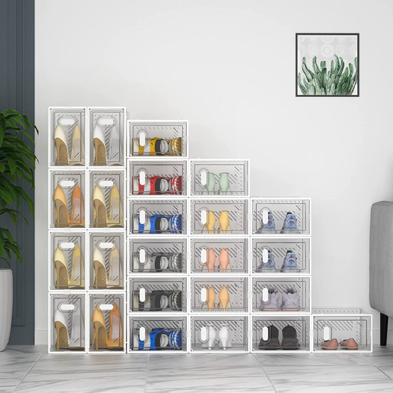 12 Pair Stackable Shoe Storage Box