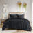 Lucy Black Clip Jacquard 2-Piece Twin/Twin XL Duvet Cover Set-1286932682-1286932681