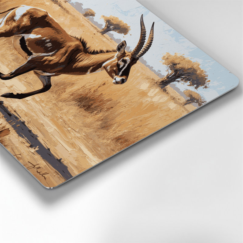 Faune sauvage, art mural en métal brun, H 12 po x l 18 po