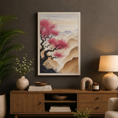 Blossoms at Dawn Japandi - Wrapped Canvas