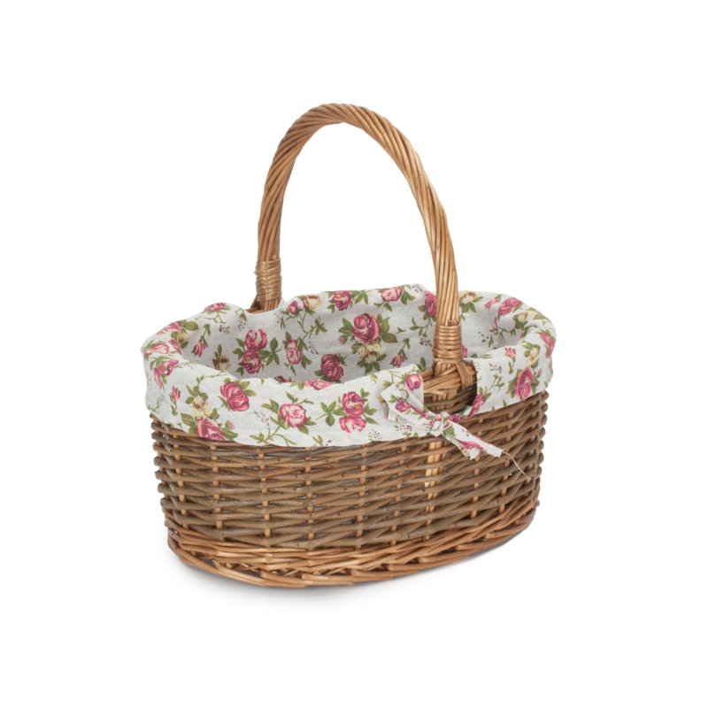 Wicker Laundry Basket with Handles, Small (15cm x 25cm x 32cm)