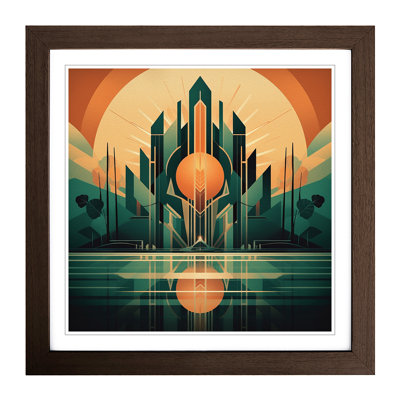 Sunrise Art Deco No.9 - Framed Print